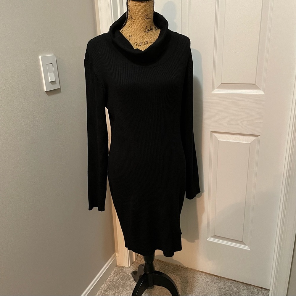 Black Turtleneck Sweater Dress